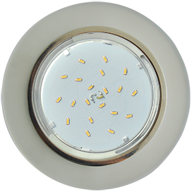 Светильник Ecola Gx53 H4 5310 Glass Стекло круг хром матовый FL53RNECH